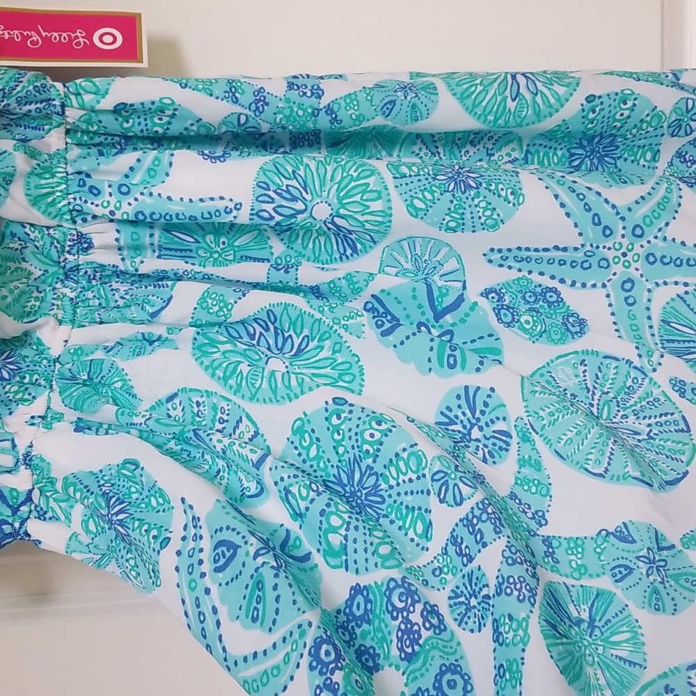 Lilly Pulitzer For Target Sea Urchin Ruffle Blue Seashell Dress - Picture 3 of 14